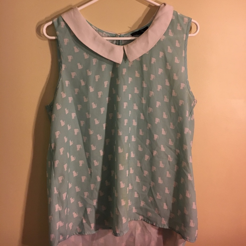 Collared Kitty Blouse